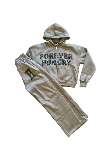 Forever Hungry Grey Gems Sweatsuit